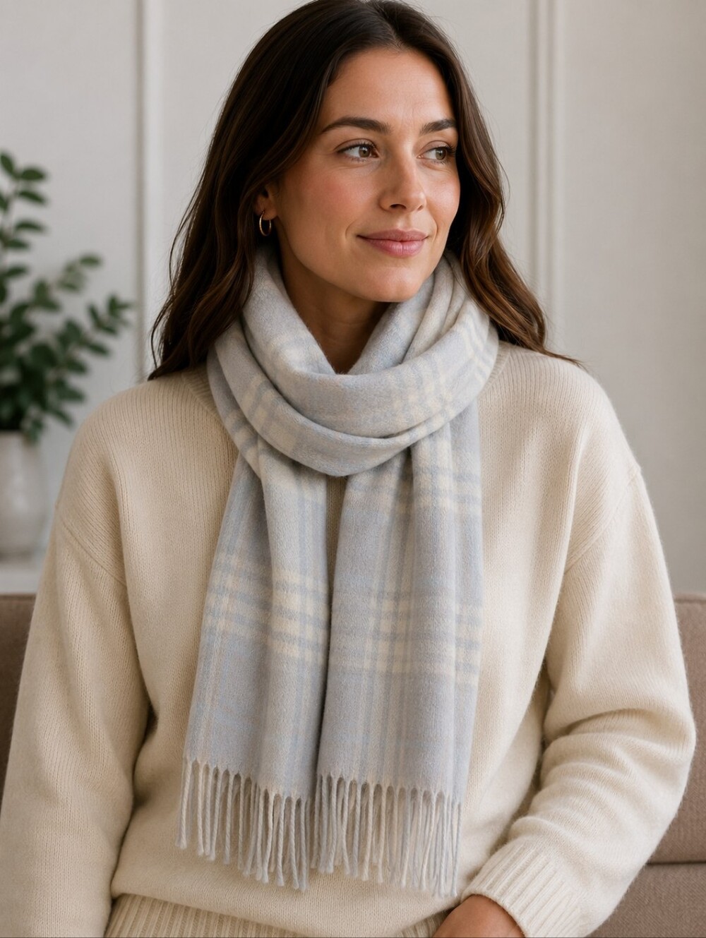 Brand New With Tag Suantrai Of Ireland 100% Wool Scarf